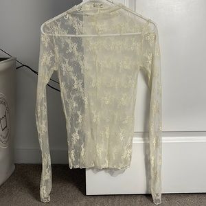 Free people sheer lace top
